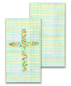 Cross with Flowers Guest Napkin