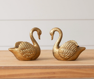 Swan Tapered Candle Holders