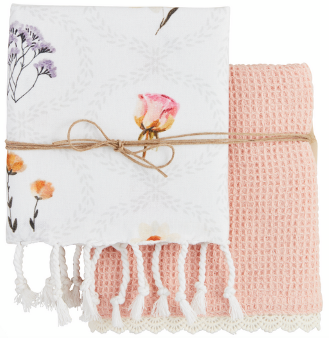 Flower Dish Towel Set