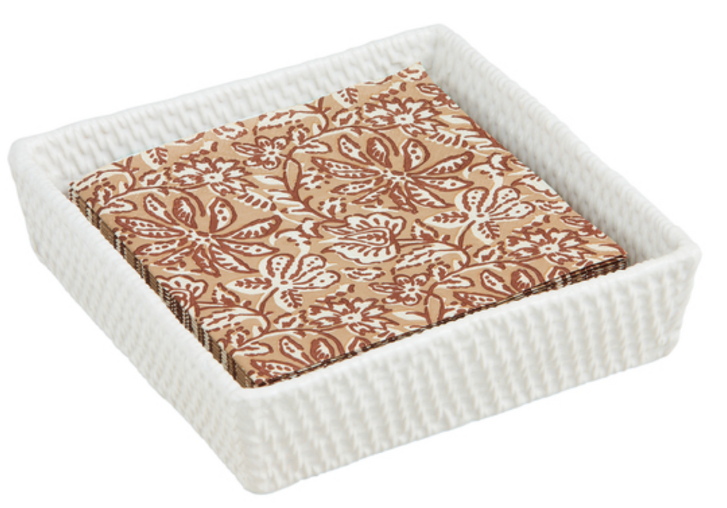 Woven Ceramic Cocktail Napkin Set