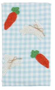 Bunny & Carrot Beaded Towel