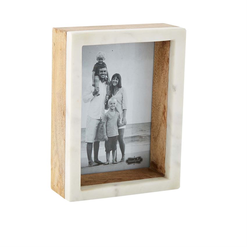 Marble Shadow Box Frame - White 4x6 – Vernacular