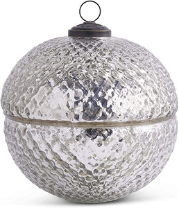 Mercury Glass Lidded Ornament Candle