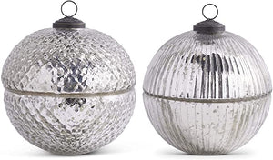 Mercury Glass Lidded Ornament Candle