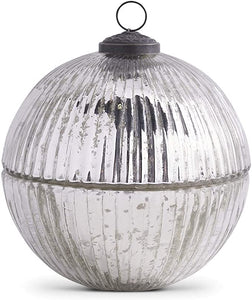 Mercury Glass Lidded Ornament Candle