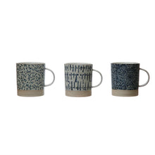 Load image into Gallery viewer, Stoneware Mug/ Blue &amp; Cream Color
